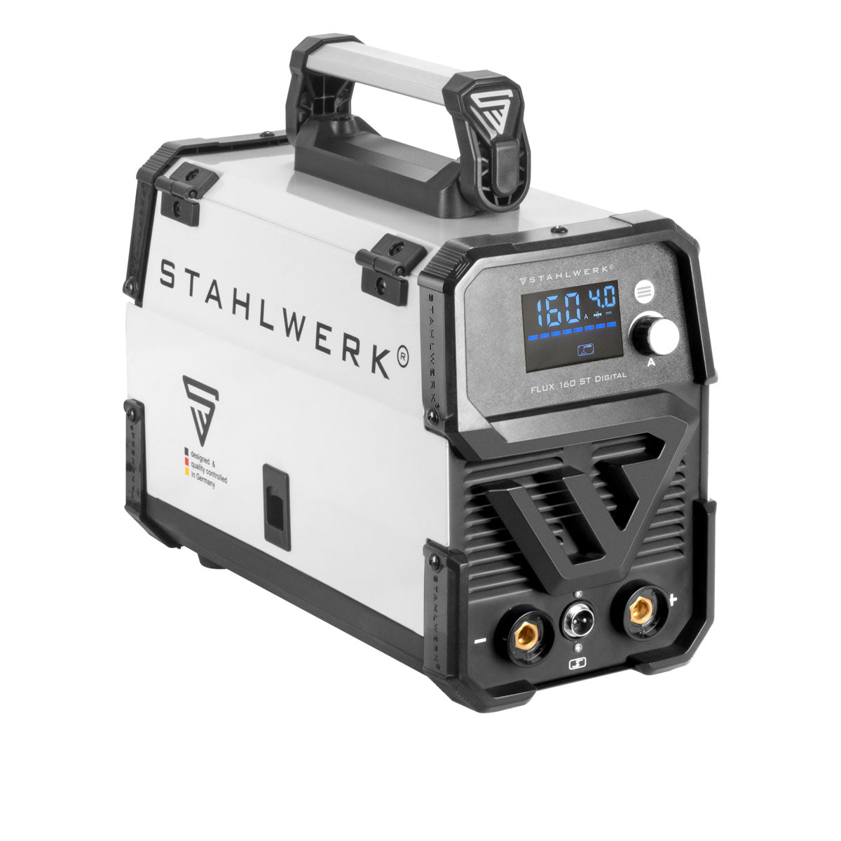 STAHLWERK Schweißgerät FLUX 160 ST Digital mit 160 A, synergischem Drahtvorschub