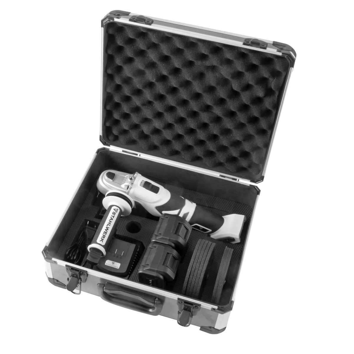 STAHLWERK Brushless Akku Winkelschleifer AWS-20 ST 20V/4Ah, 0 - 7500 min-1