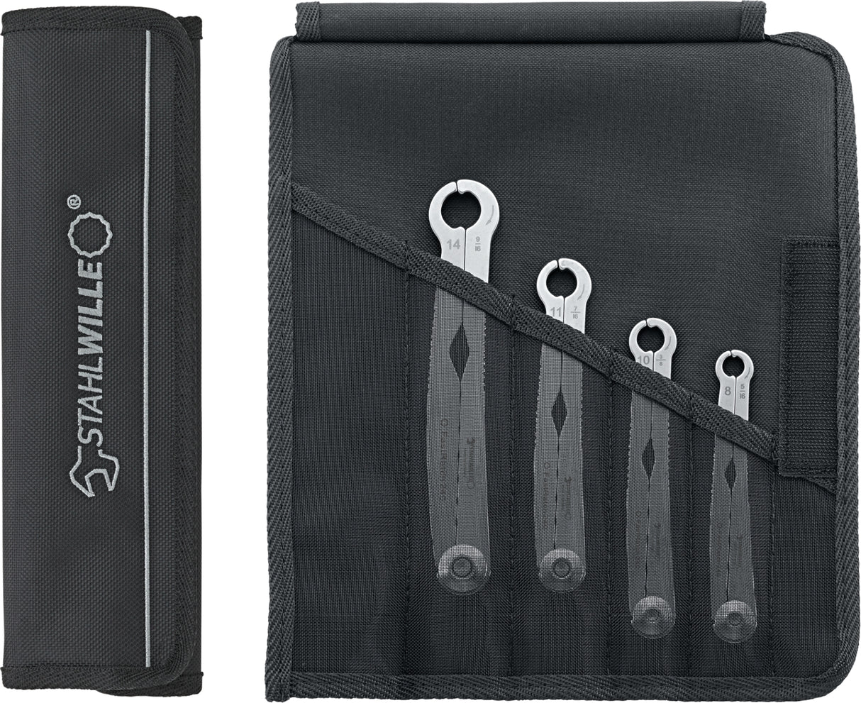 STAHLWILLE FastRatch 240 Set – Ratschen‑Ringmaulschlüssel (4‑, 5‑ oder 6‑teilig)