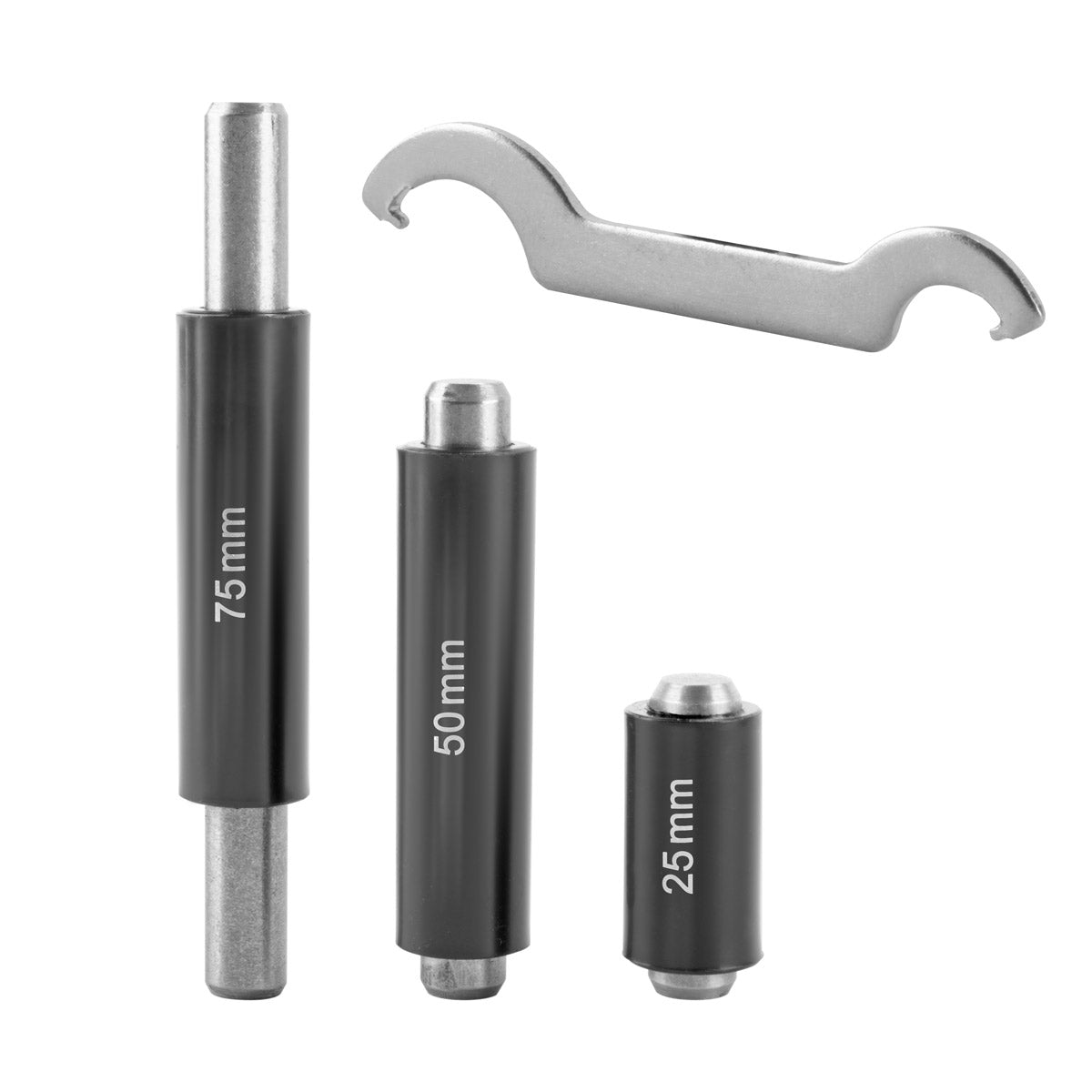 STAHLWERK Bügelmessschraube 4er Set Messbereich 0-25, 25-50, 50-75, 75-100 mm