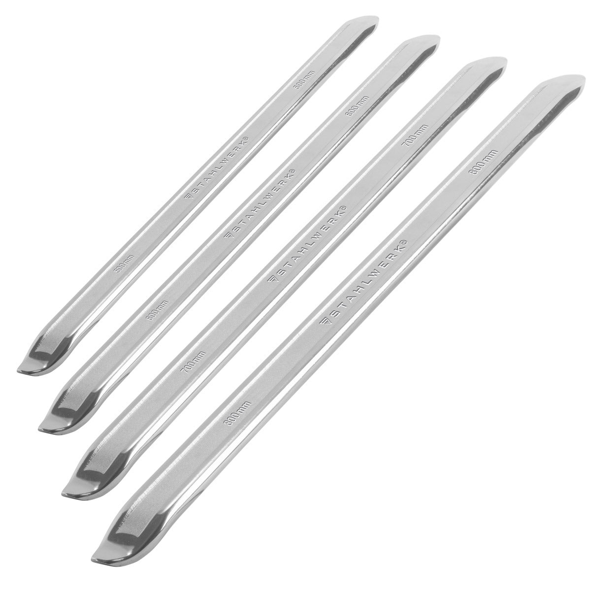 STAHLWERK Montageeisen 4er Set 500 600 700 800 mm Montiereisen Hebeleisen