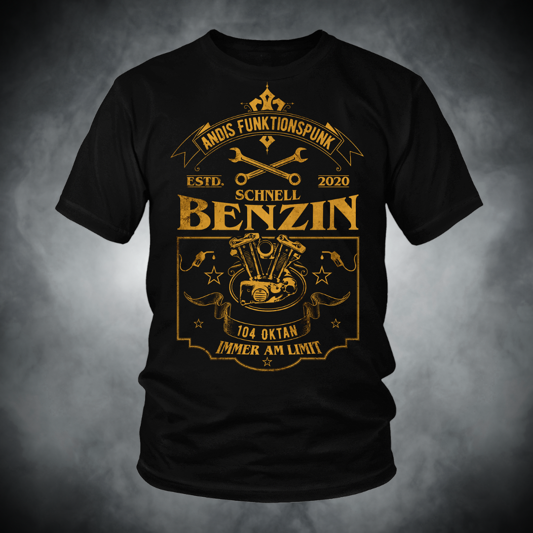 Andi's Funktionspunk T-Shirt „Schnellbenzin“