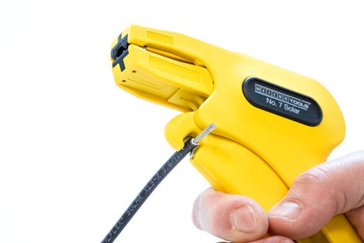WEICON Abisolierzange No. 7 Solar | zum Entmanteln und Abisolieren gängiger Photovoltaik-Kabel wie z. B. H1Z2Z2-K, mit einem Querschnitt von 1,5 - 10 mm² I mit integriertem Seitenschneider
