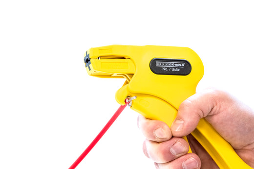 WEICON Abisolierzange No. 7 Solar | zum Entmanteln und Abisolieren gängiger Photovoltaik-Kabel wie z. B. H1Z2Z2-K, mit einem Querschnitt von 1,5 - 10 mm² I mit integriertem Seitenschneider