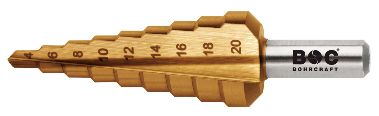 Bohrcraft - Stufenbohrer HSS-TiN Abstufung 1 mm