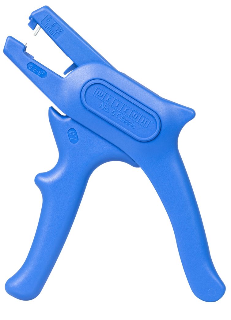 WEICON Abisolierzange No. 5 Classic | für alle gängigen flexiblen und massiven Leiter | Arbeitsbereich 0,2 - 6,0 mm²