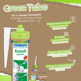 WEICON Green Tube Flex 310M Classic Kristall 280 ml