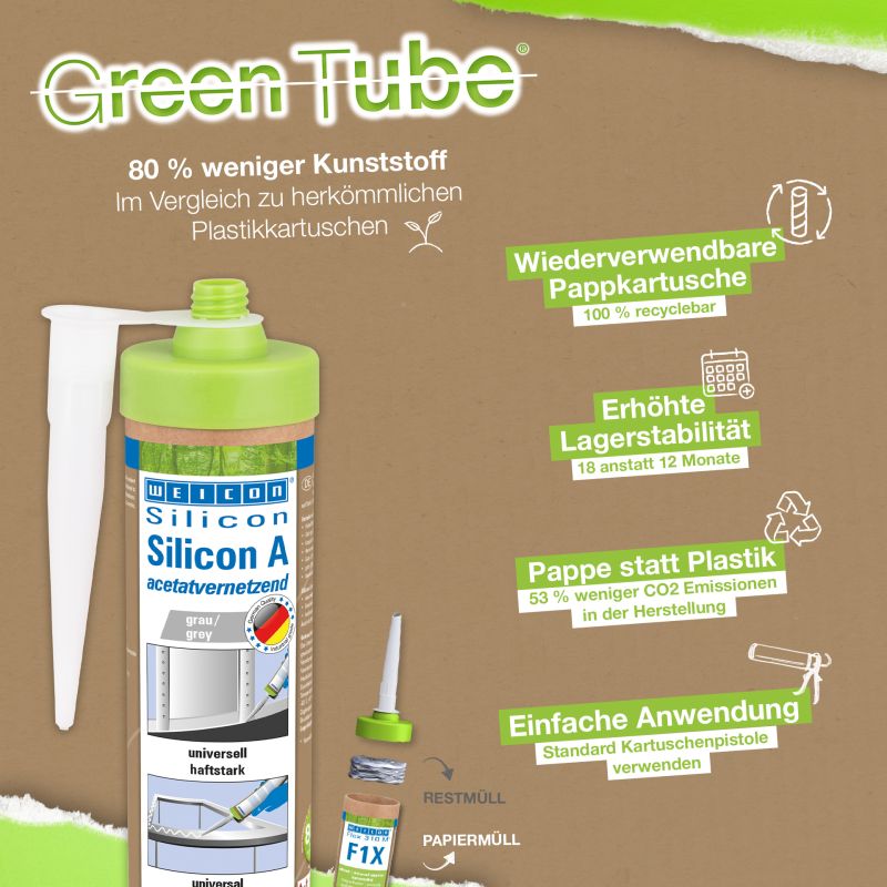 WEICON Green Tube Silicon A weiß 280 ml