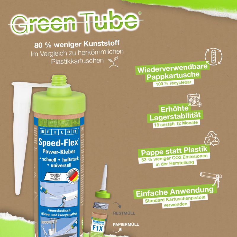 WEICON Green Tube Speed-Flex schwarz 280 ml