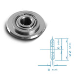 STAHLWERK 3 x Universal Fliesenschneidrad 22 x 6 x 6 mm 14 mm Schneidleistung