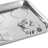 STAHLWERK 2 x Magnetschale MS-30 ST 270 x 292 x 30 mm Magnetteller | Schraubenschale | Haftschale | Magnetablage | Magnetische Schale aus Edelstahl mit starker Haftkraft für Schrauben, Nägel und Werkzeuge