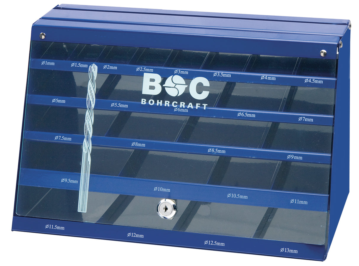 Bohrcraft - BOHRER-DISPLAY blau für Spiralbohrer
